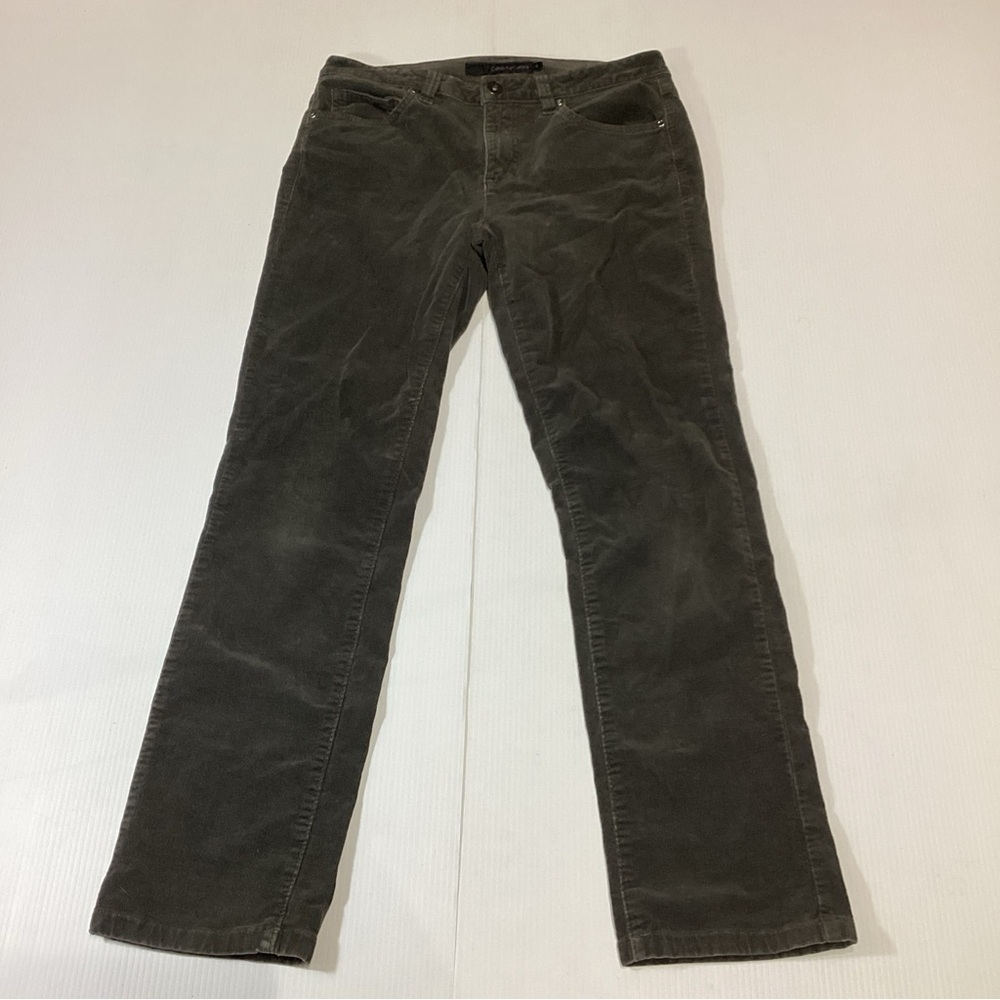Calvin Klein Jeans Black Velveteen Stretch Corduroy 5 Pocket Pants Sz 6 Holiday